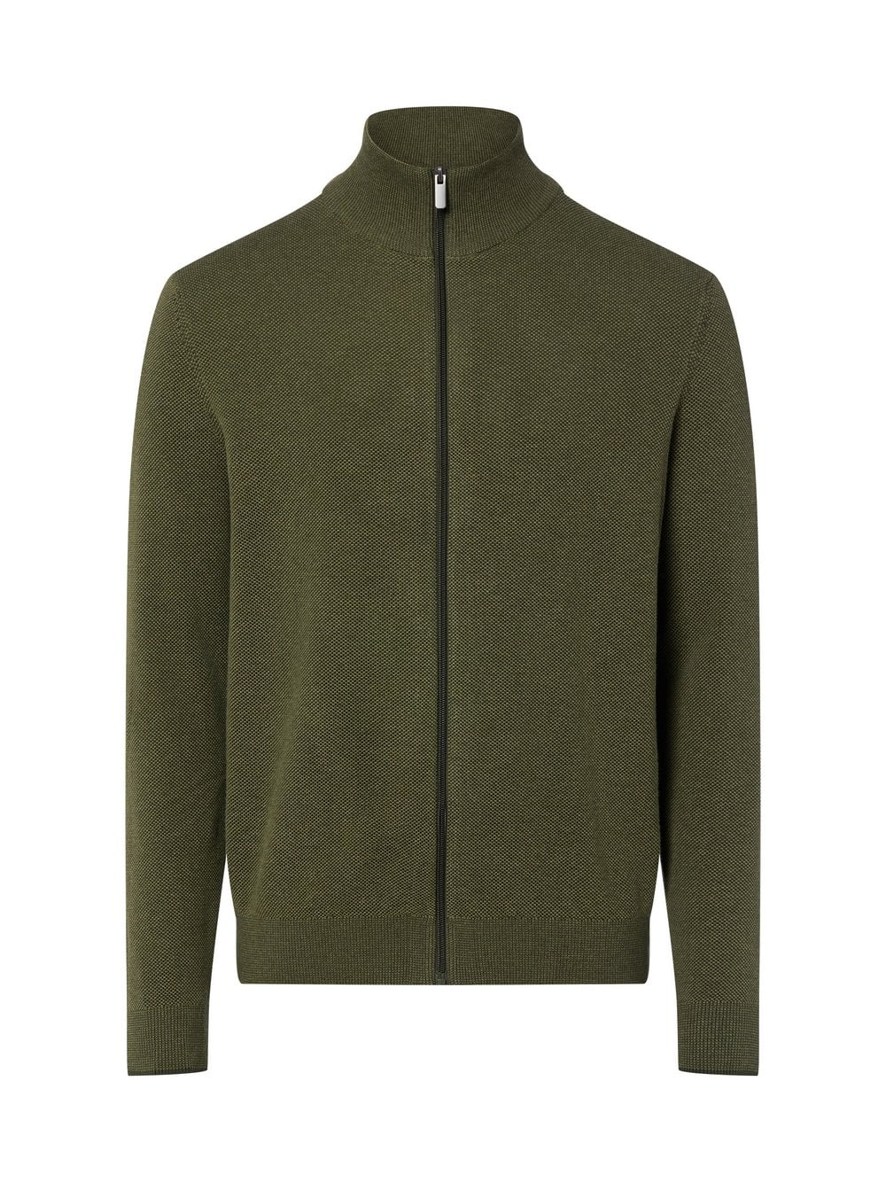 Nils Sundström Męski kardigan Mężczyźni Bawełna zielony marmurkowy, L