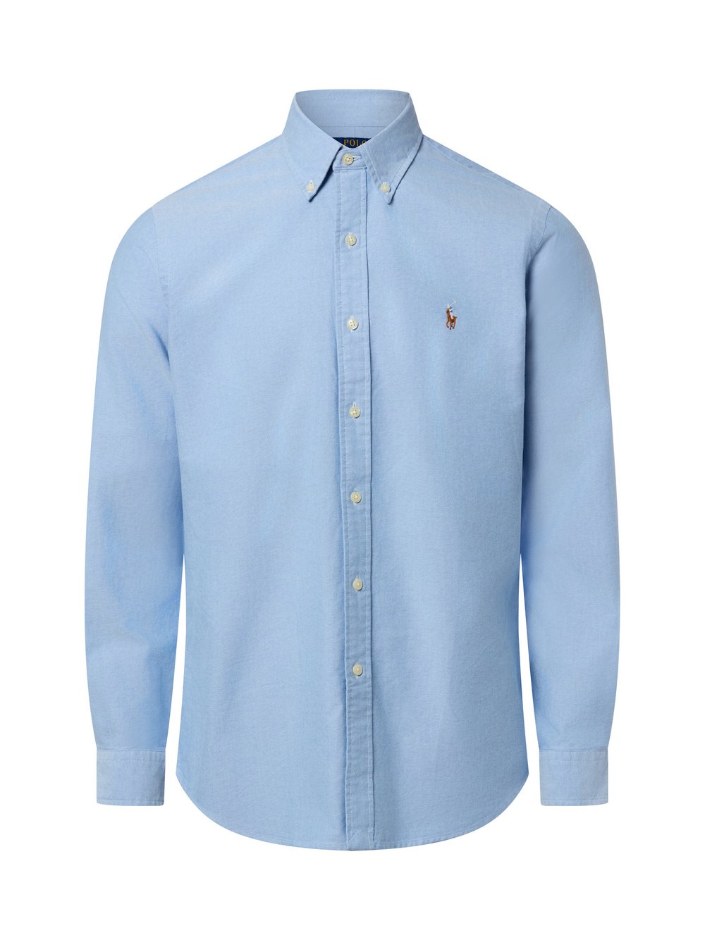 Polo Ralph Lauren Męska koszula casualowa - Custom Fit Mężczyźni Modern Fit Bawełna niebieski jednolity, M