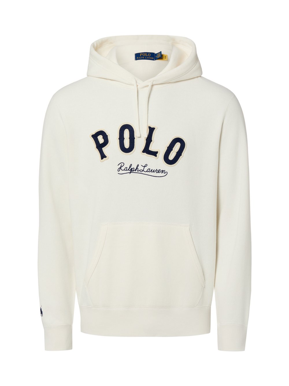 Polo Ralph Lauren Męski sweter z kapturem Mężczyźni Bawełna biały jednolity, XL