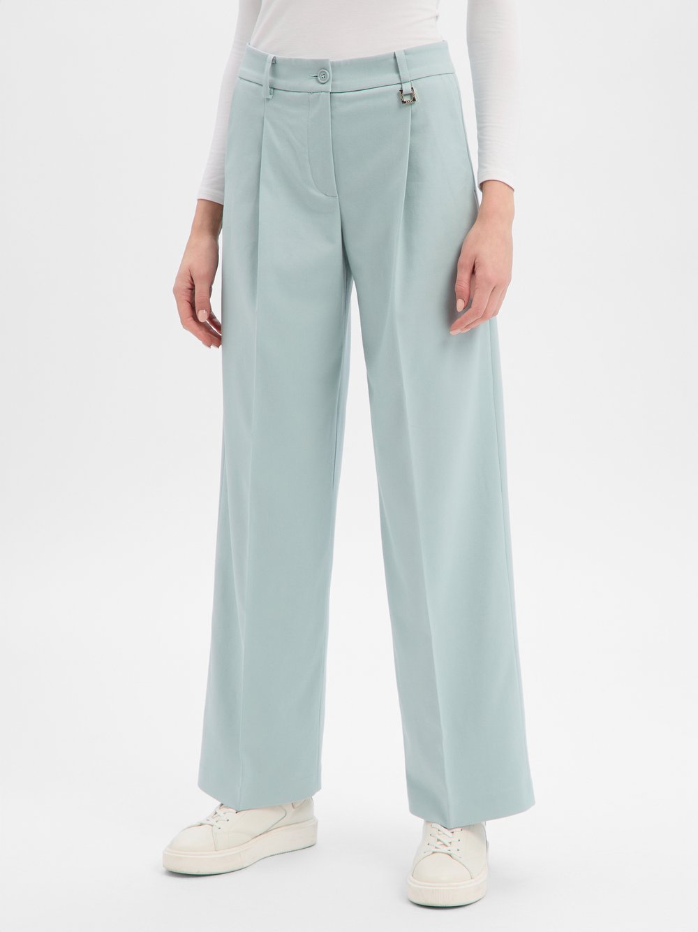 JOOP! Damskie spodnie garniturowe - perłowe Kobiety Sztuczne włókno zielony jednolity, 36