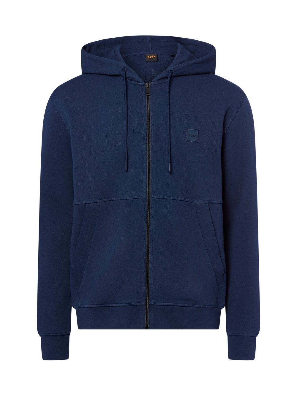 BOSS Orange Bluza męska - Zetalky Mężczyźni Bawełna niebieski jednolity, XXL