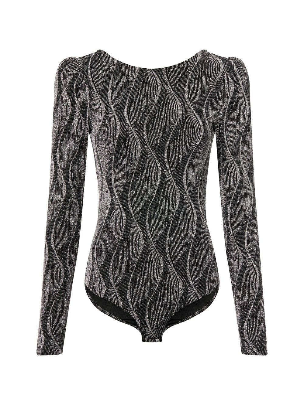 Y.A.S Body - YASYen Kobiety Sztuczne włókno srebrny|czarny wzorzysty, M