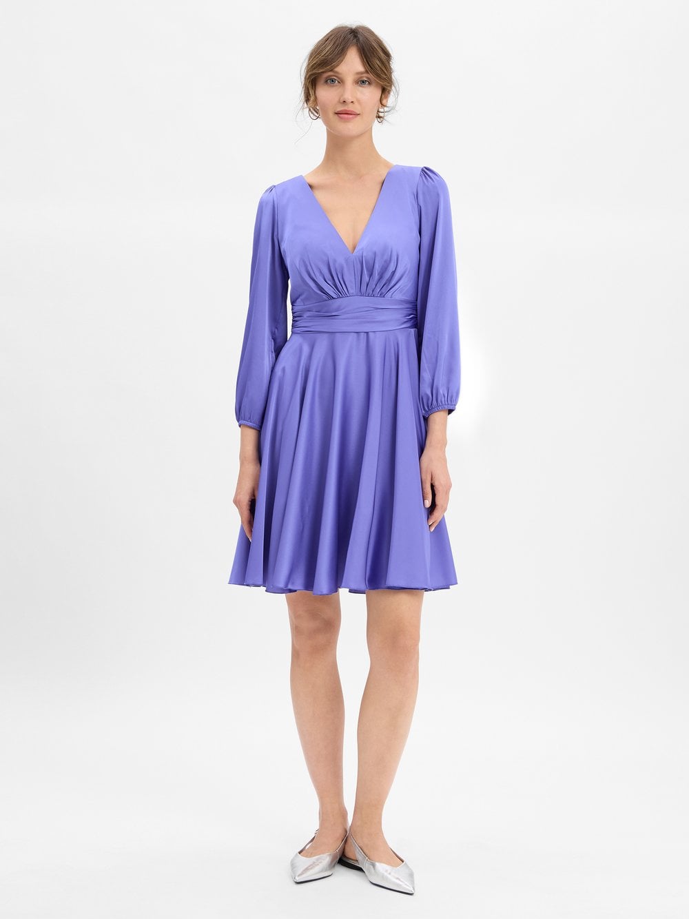 Marie Lund Damska sukienka wieczorowa Kobiety Satyna lila jednolity, 42