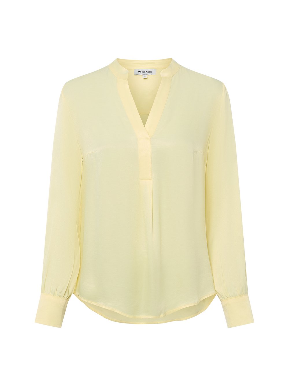 More & More Bluzka damska tunika Kobiety wiskoza żółty jednolity, 40