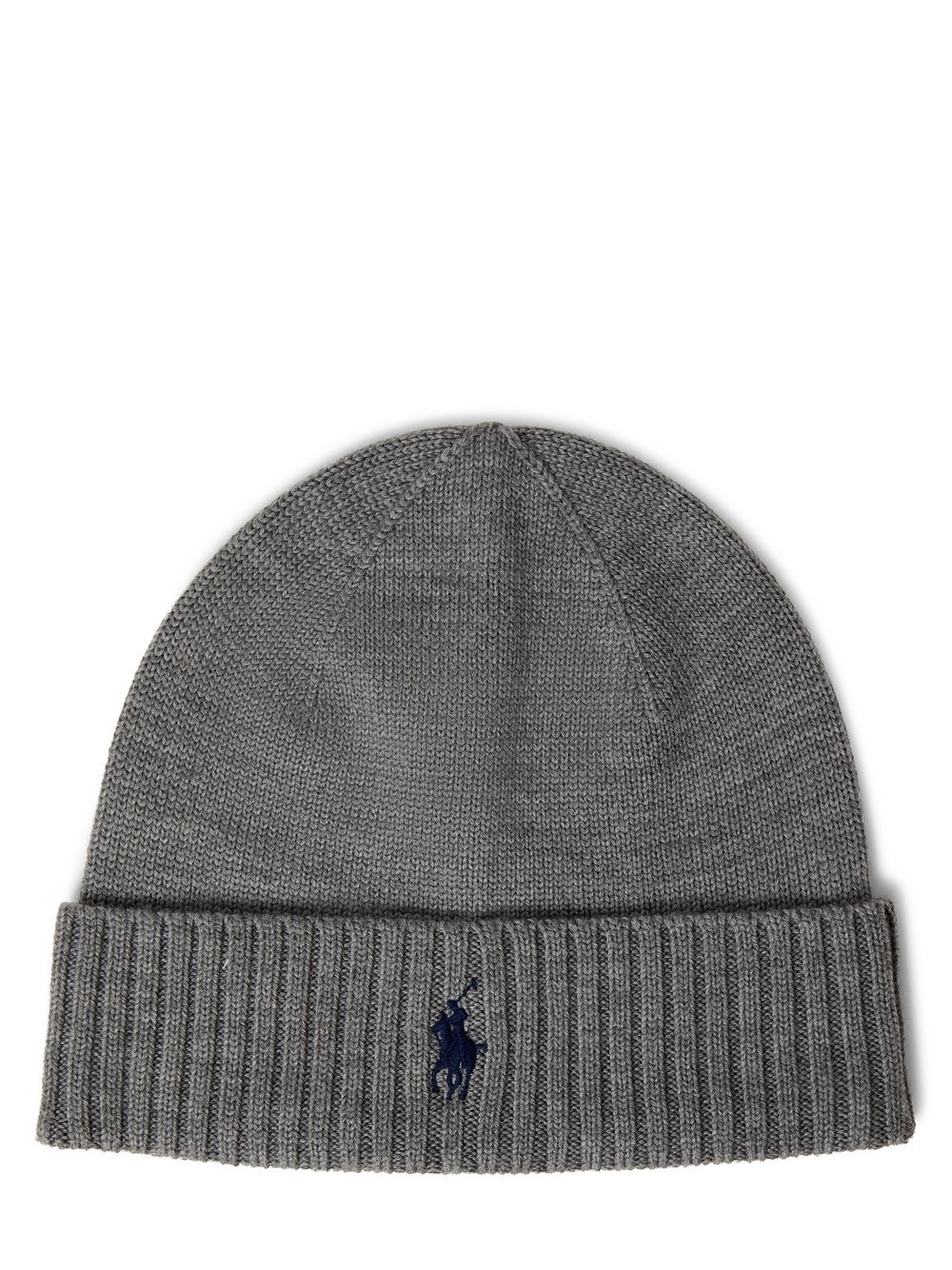 Polo Ralph Lauren Męska wełniana czapka Mężczyźni Wełna szary marmurkowy, ONE SIZE