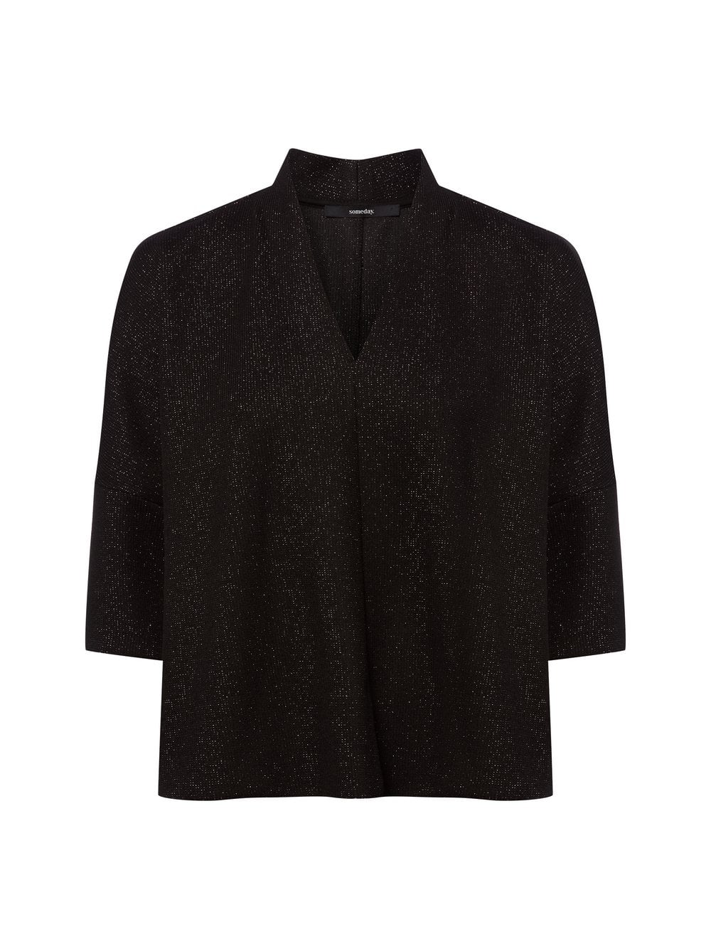 Someday Bluza damska - Ushimmer Kobiety czarny|srebrny wypukły wzór tkaniny, S