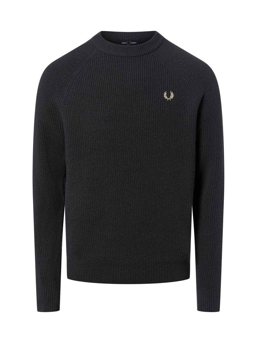 Fred Perry Męski wełniany sweter Mężczyźni Wełna niebieski jednolity, L
