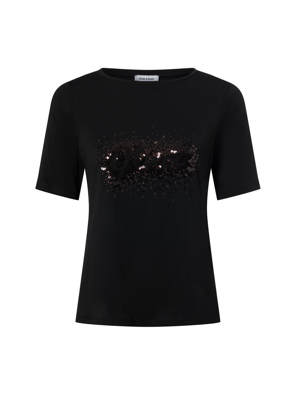 More & More Koszulka damska Kobiety Bawełna czarny jednolity, 36