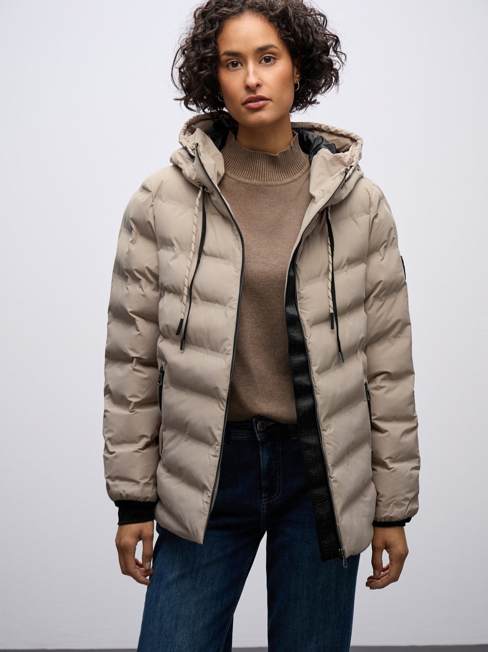 Street One Damska kurtka pikowana Kobiety beżowy jednolity, 38