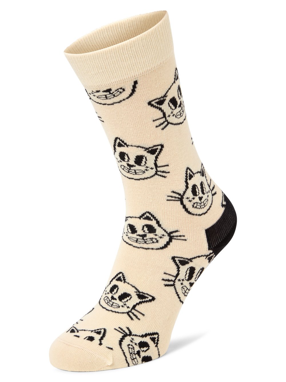 Happy Socks Skarpety Mężczyźni Bawełna beżowy|biały wzorzysty, 41-46