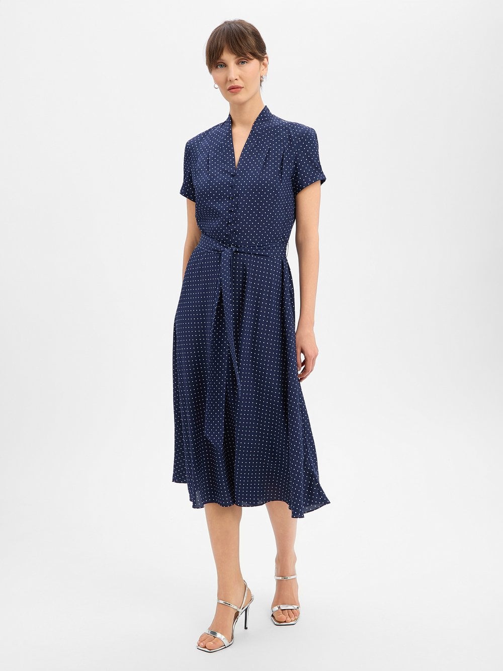 Lauren Ralph Lauren Sukienka damska z bluzką Kobiety niebieski w kropki, 42