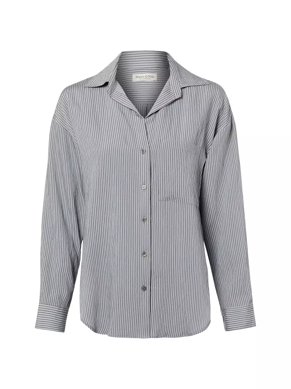 Marc O'Polo Damska bluzka koszulowa Kobiety szary|wielokolorowy w paski, 34