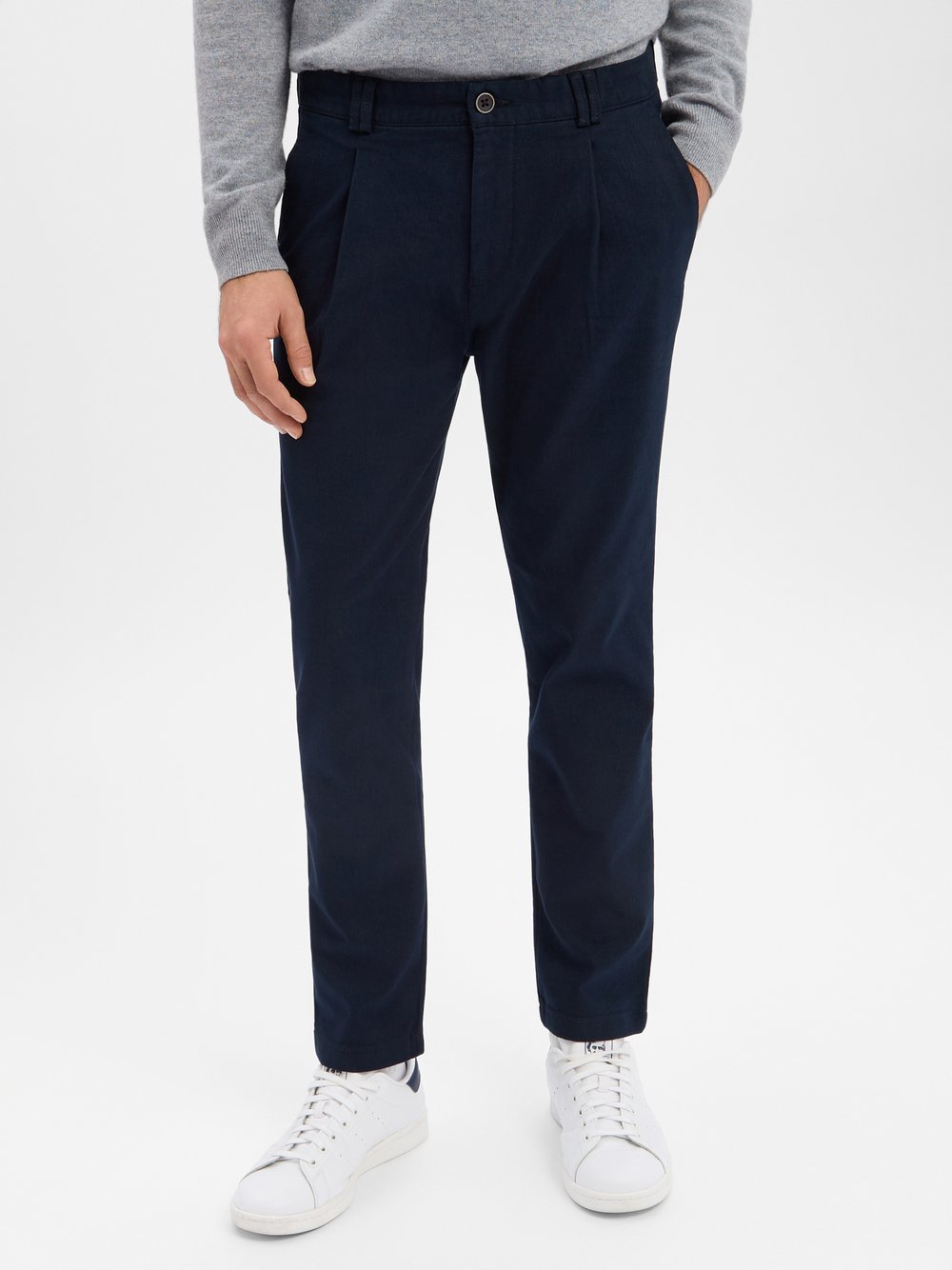 Finshley & Harding Męskie spodnie plisowane - Todd Mężczyźni niebieski jednolity, 34-34