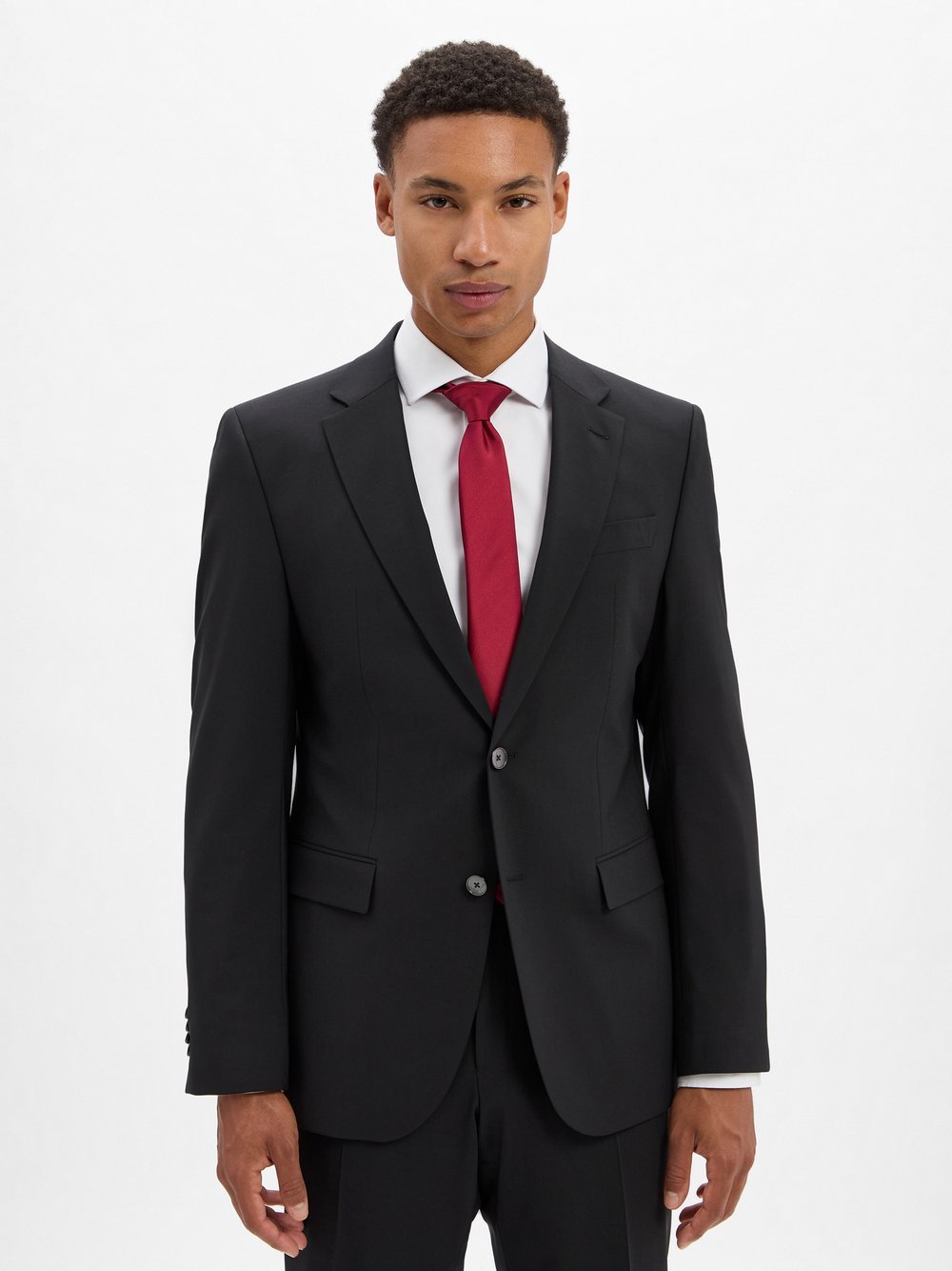 BOSS Męska kurtka modułowa z wełny dziewiczej - Jasper Mężczyźni Regular Fit wełna ze strzyży niebieski jednolity, 110