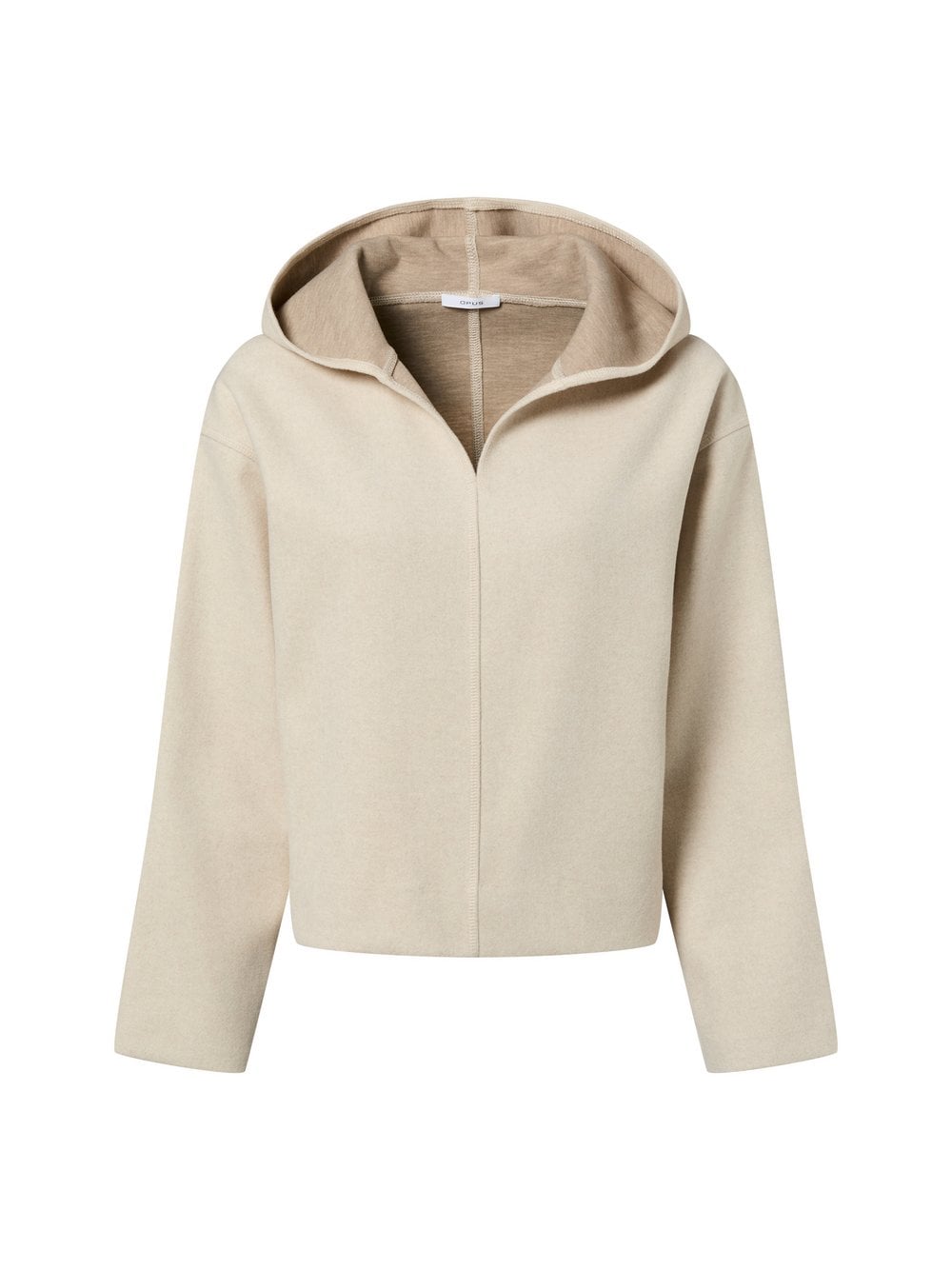 Opus Damska bluza z kapturem - Gubel Kobiety Sztuczne włókno beżowy marmurkowy, 38