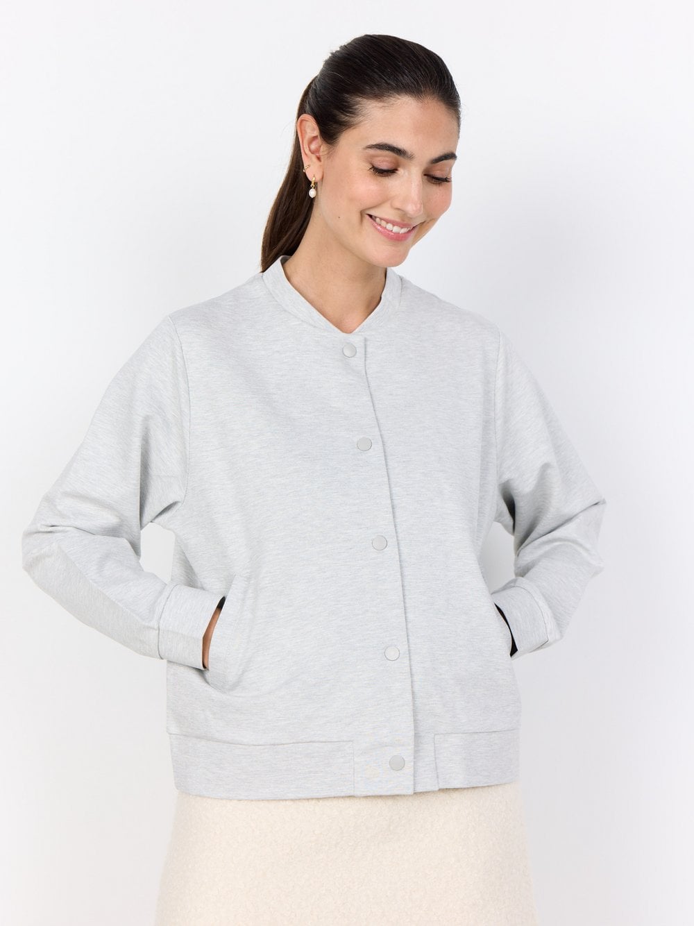 soyaconcept® Damska kurtka dresowa - SC-Nanni Kobiety szary marmurkowy, M