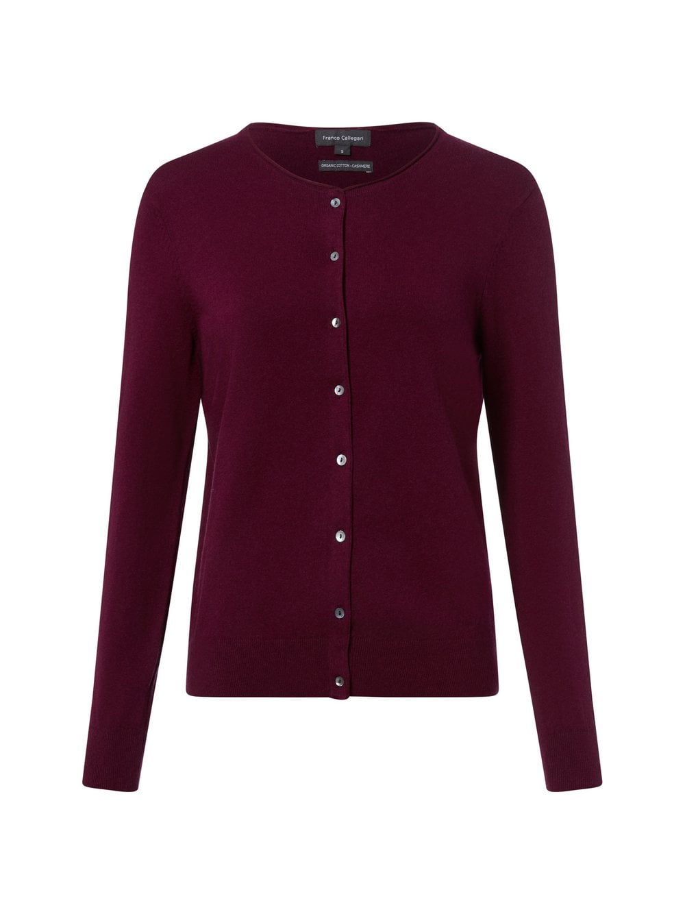 Franco Callegari Kardigan damski z zawartością kaszmiru Kobiety czerwony marmurkowy, L