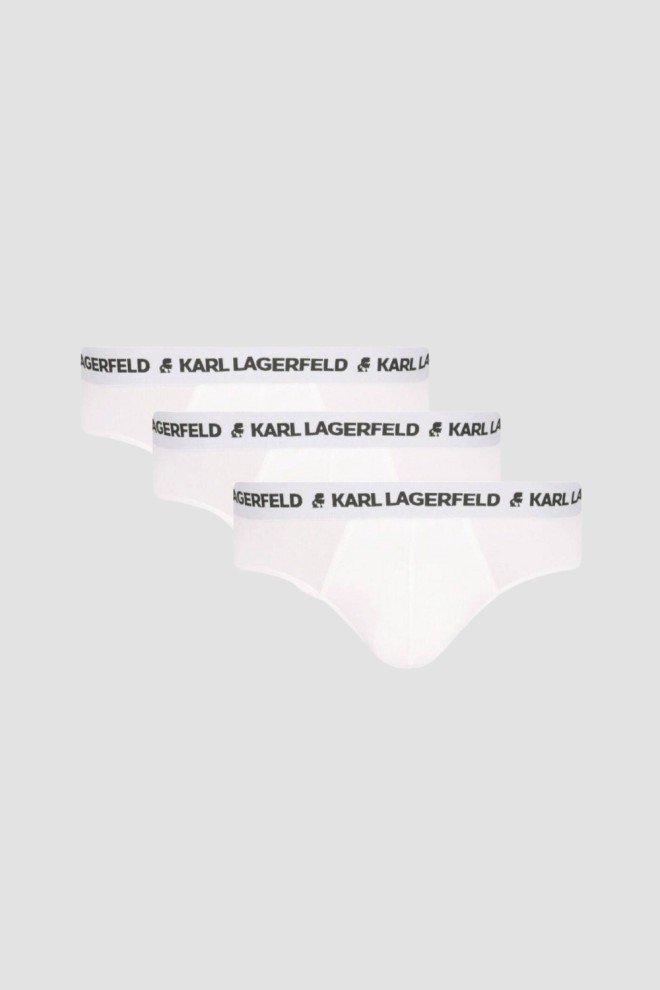 KARL LAGERFELD Białe slipy męskie 3PACK