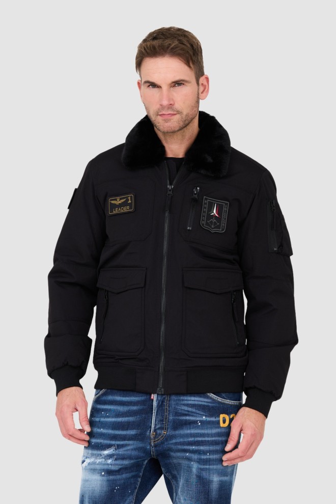 AERONAUTICA MILITARE Czarna kurtka Pilot Jacket