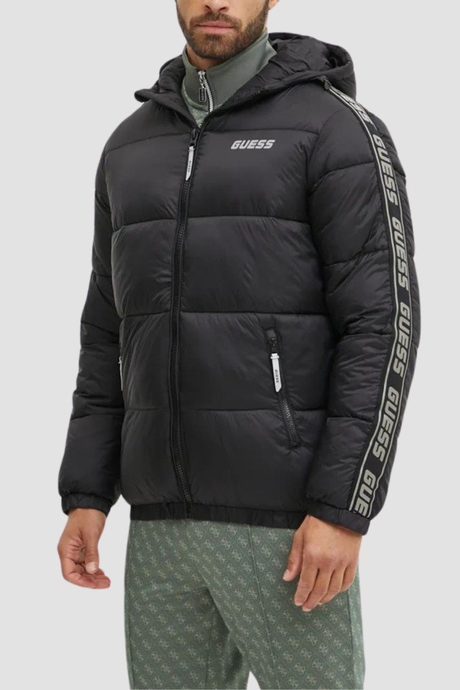 GUESS Czarna kurtka męska Arlo Padded Jacket, Rozmiar XXL