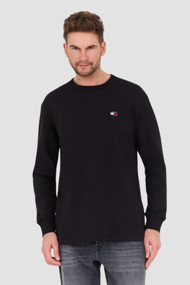 TOMMY JEANS Czarny męski longsleeve