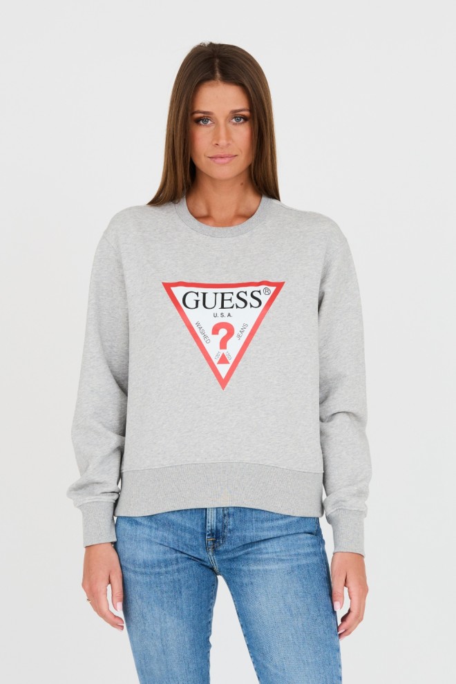 GUESS Szara bluza Original Fleece