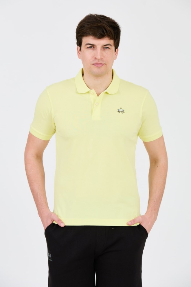 LA MARTINA Cytrynowe męskie polo z małym logo, Rozmiar XL