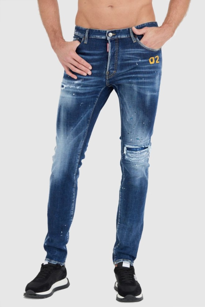 DSQUARED2 Granatowe męskie jeansy cool guy, Rozmiar 46