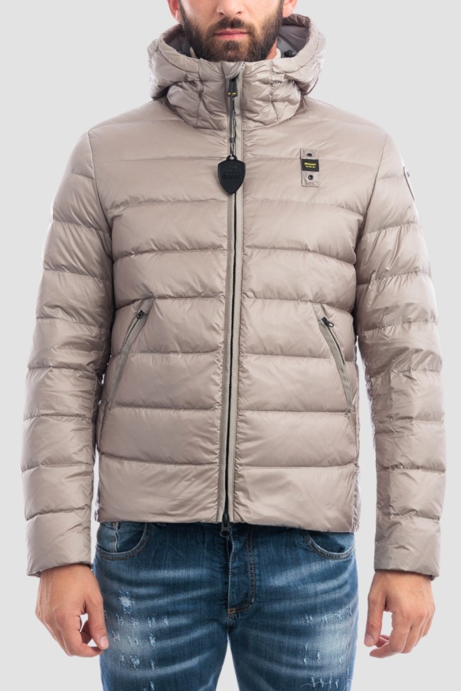 BLAUER Szara kurtka męska Acton Short Jackets, Rozmiar L