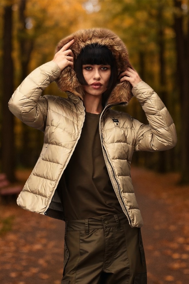 BLAUER Beżowa damska kurtka Arcadia Short Jackets, Rozmiar S