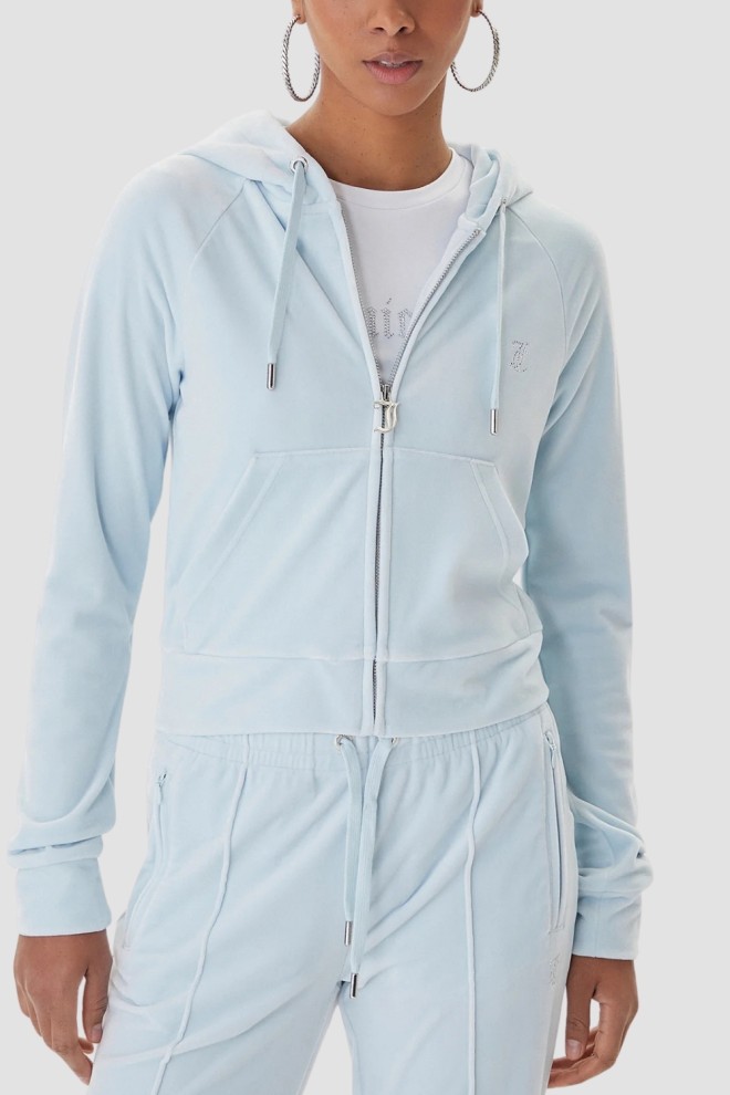 JUICY COUTURE Błękitna bluza damska Madison Outline, Rozmiar XS