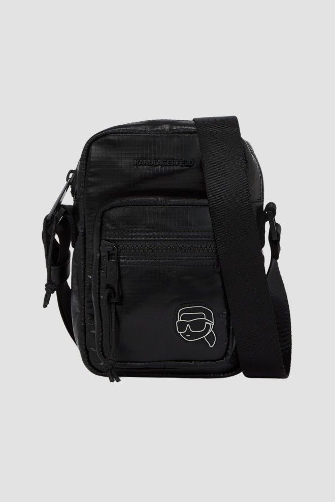 KARL LAGERFELD Czarna męska saszetka Puffy Nylon