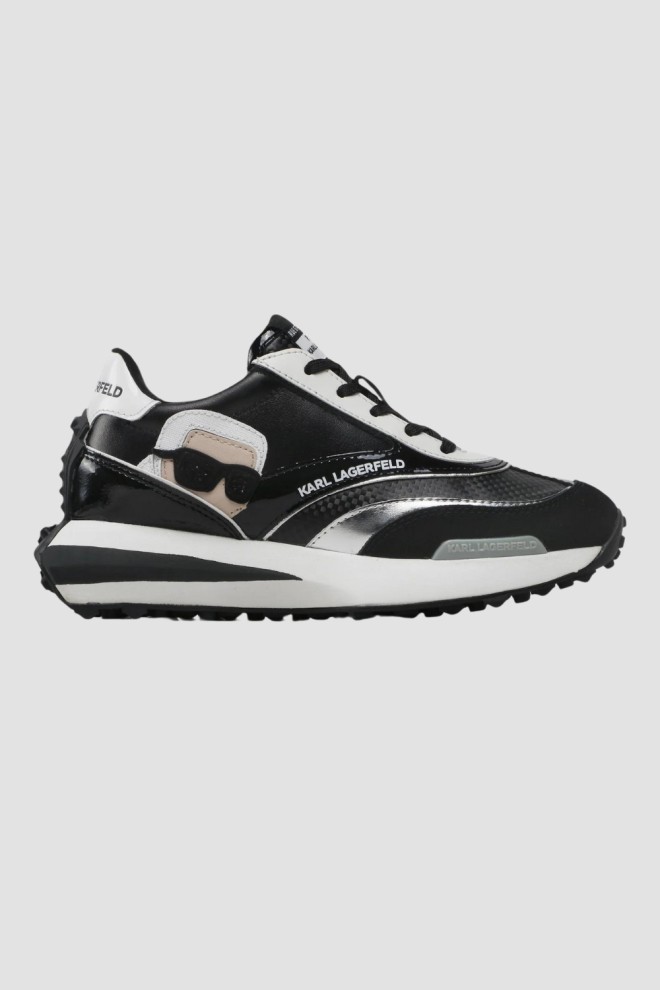 KARL LAGERFELD Czarne sneakersy Zone Ikon Lo Runner, Rozmiar 38