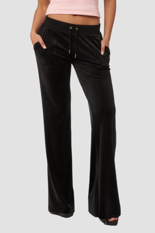 JUICY COUTURE Czarne spodnie dresowe damskie Layla Low Rise, Rozmiar XS