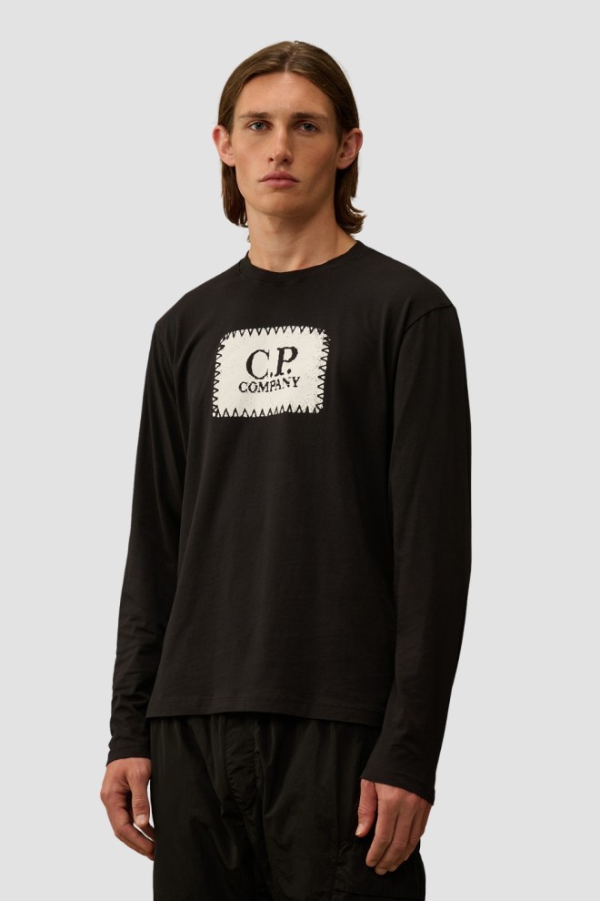C.P. COMPANY Czarny męski longsleeve, Rozmiar XXL