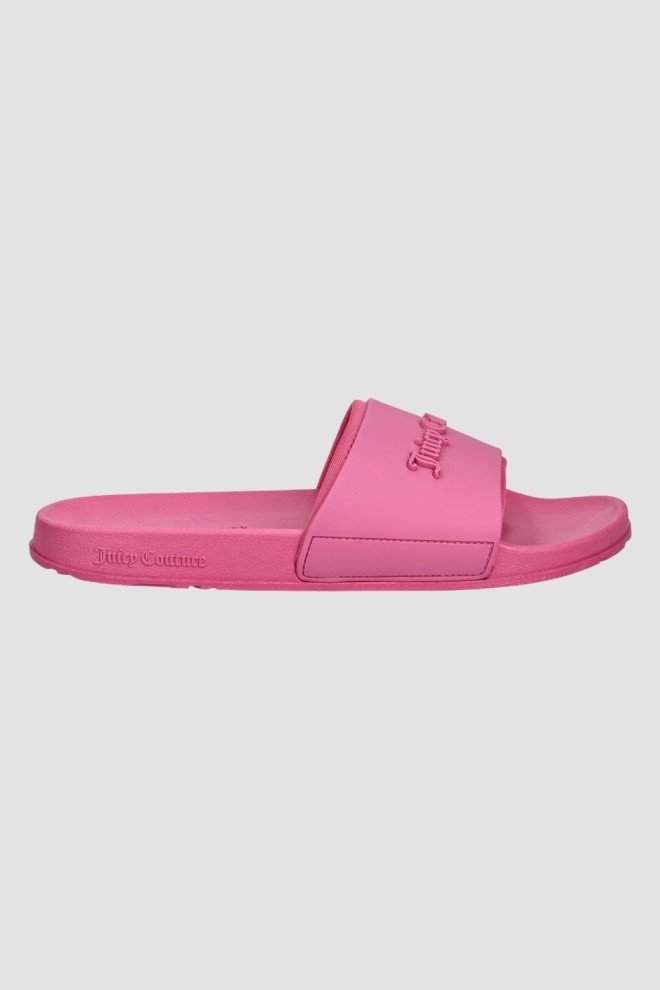 JUICY COUTURE Różowe klapki damskie Embossed Slider, Rozmiar 38