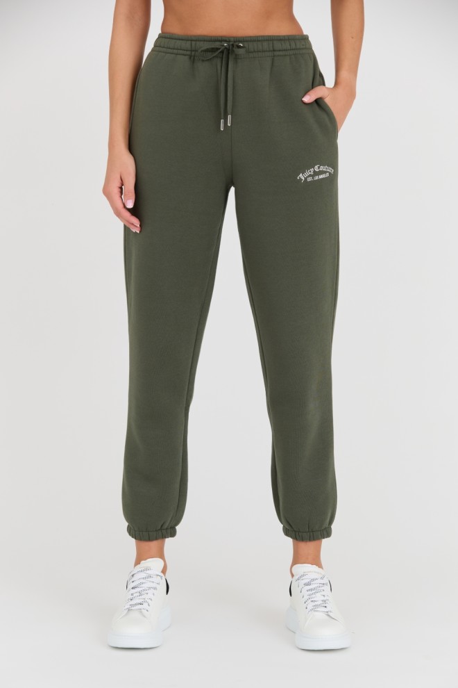 JUICY COUTURE Zielone damskie spodnie dresowe Recycled Wendy Jogger, Rozmiar XXS