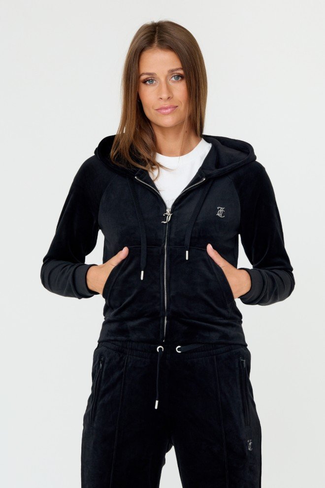 JUICY COUTURE Czarna damska bluza Madison, Rozmiar M