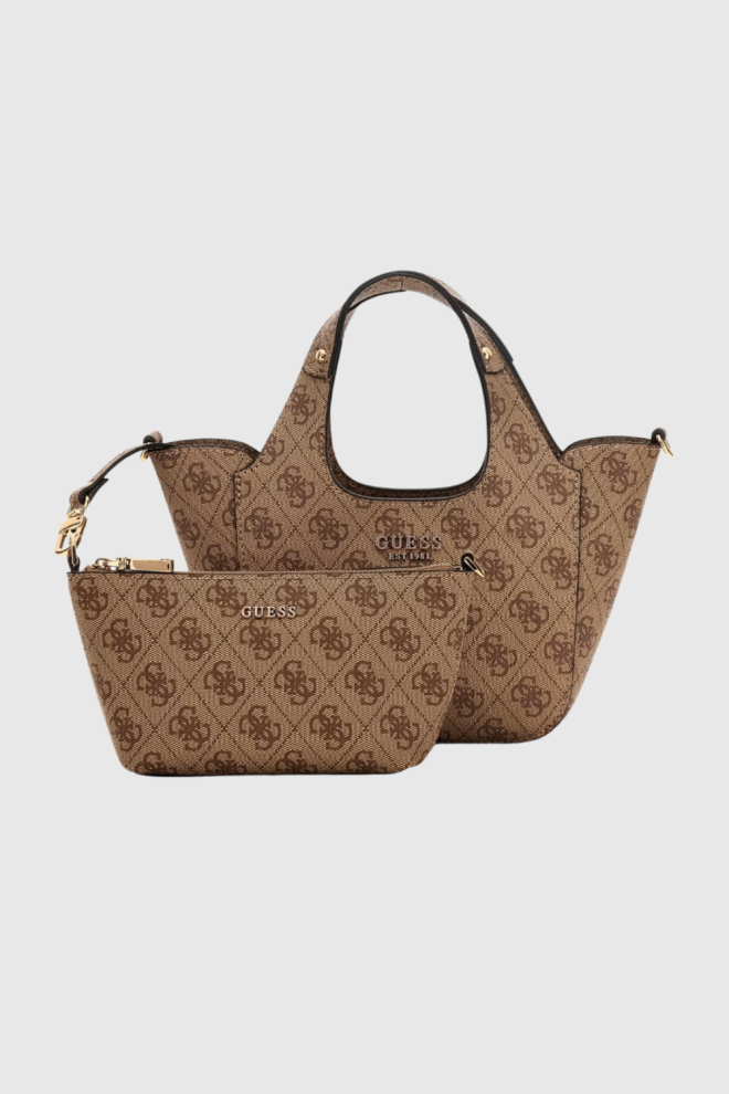 GUESS Beżowa torebka damska Calista 2 In 1 Mini