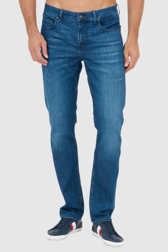 7 FOR ALL MANKIND Granatowe jeansy męskie SLIMMY, Rozmiar 33