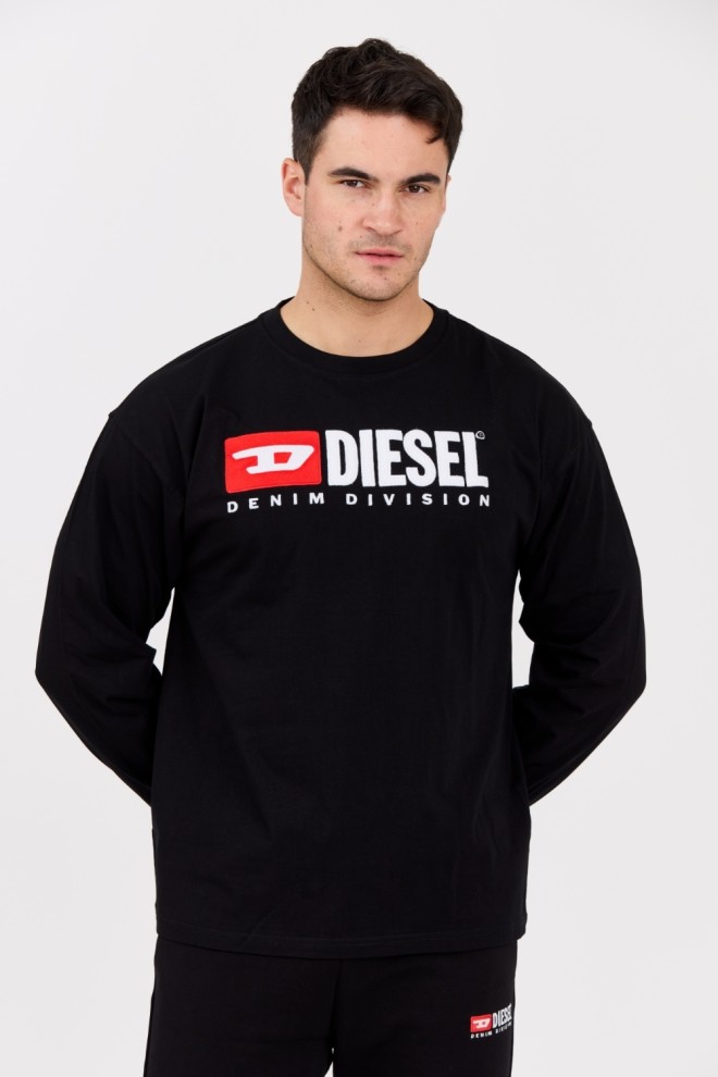 DIESEL Czarny longsleeve męski T-BOXT-LS-DIV, Rozmiar XL