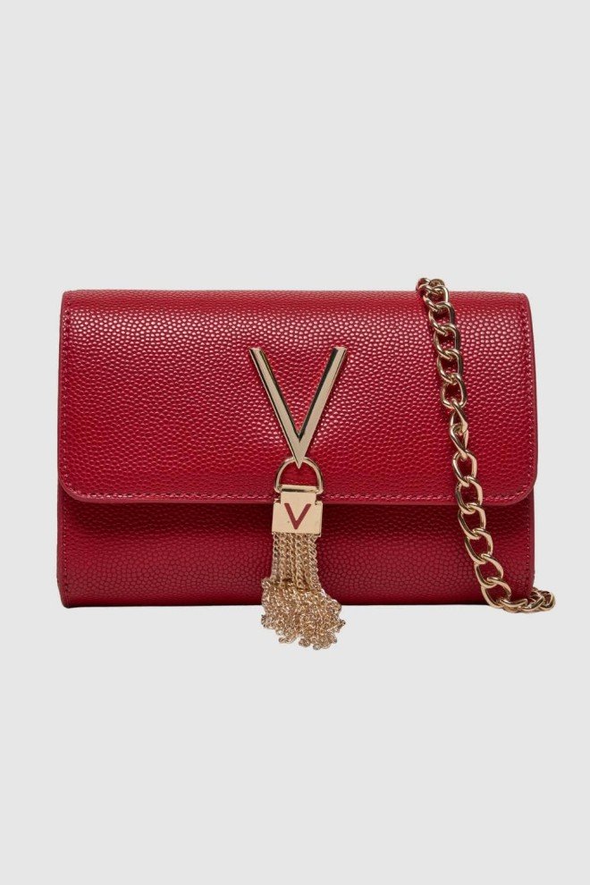 VALENTINO Mała czerwona kopertówka Divina Pochette SS26