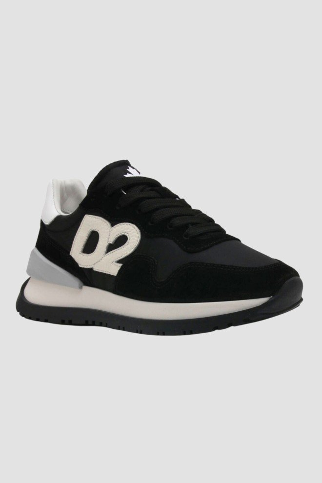 DSQUARED2 Czarne sneakersy Running Low Top, Rozmiar 40