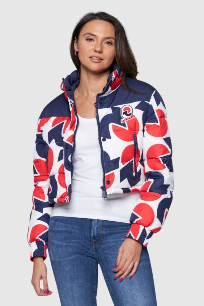 INVICTA Krótka kurtka puchowa damska w logo, Rozmiar XS
