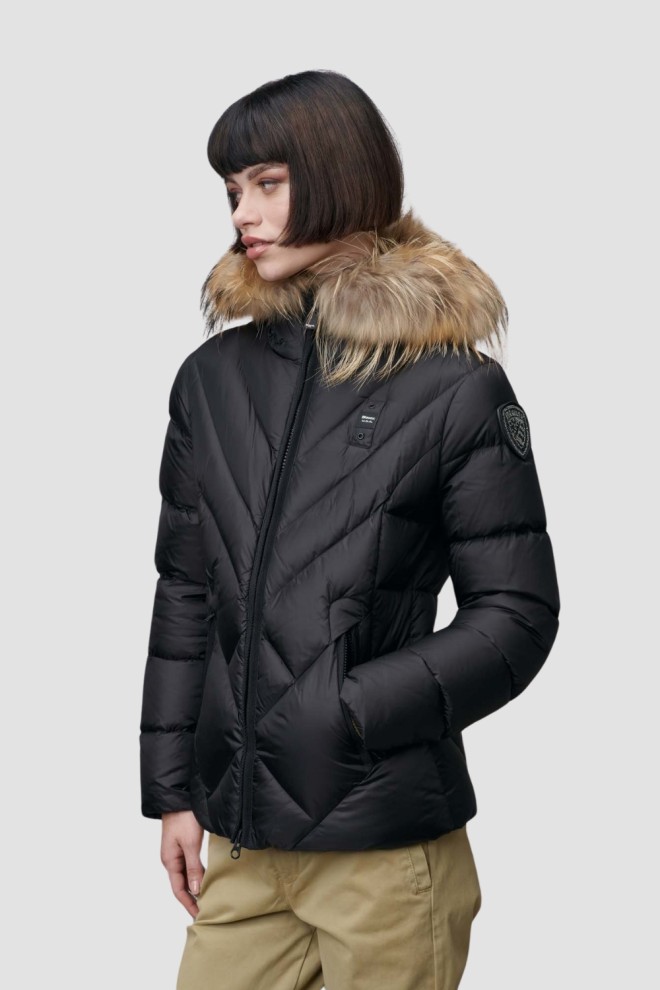 BLAUER Czarna kurtka damska Alicia Short Jackets, Rozmiar L