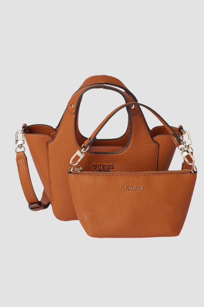 GUESS Brązowa torebka damska Calista 2 w 1 Mini