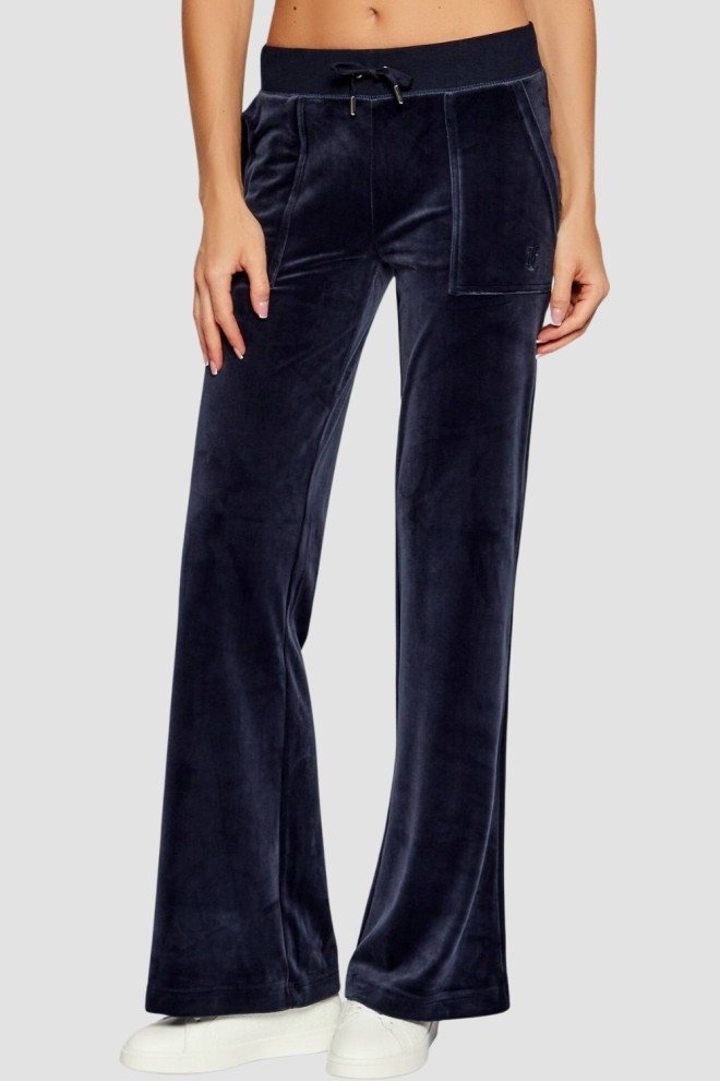 JUICY COUTURE Granatowe spodnie dresowe damskie Layla Low Rise, Rozmiar M