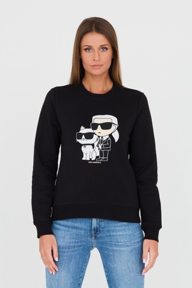 KARL LAGERFELD Czarna damska bluza Ikonik 2.0, Rozmiar M