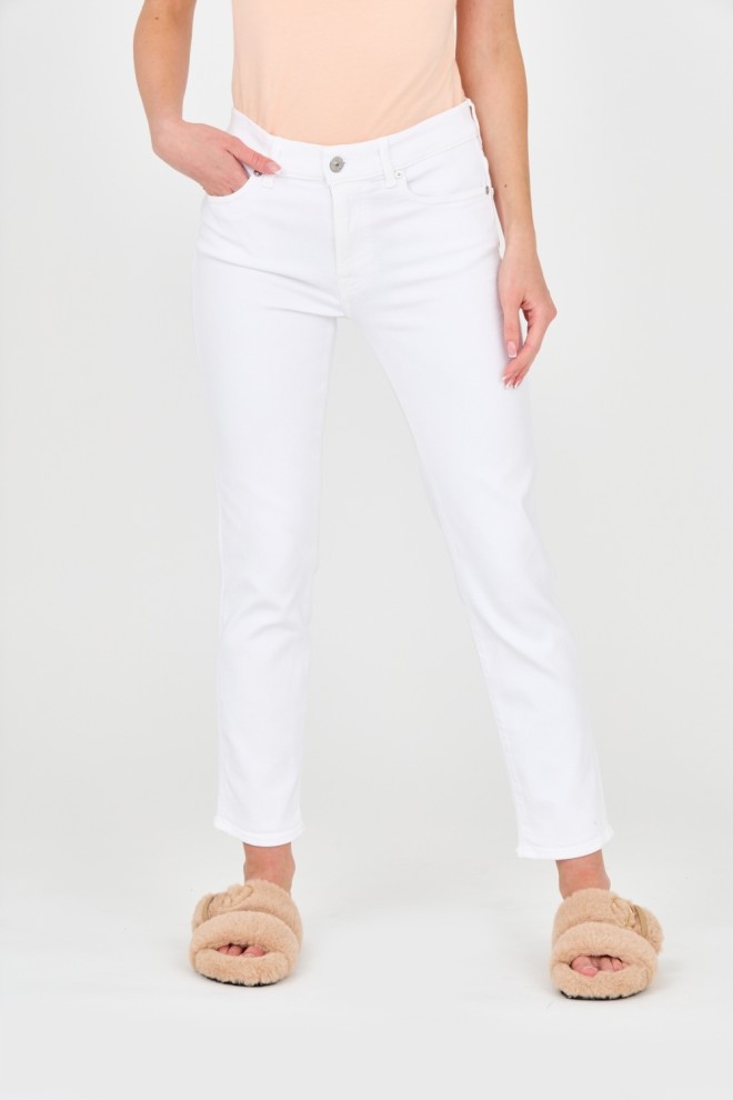 7 FOR ALL MANKIND Białe jeansy damskie Roxanne Ankle, Rozmiar 29