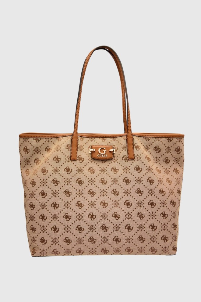 GUESS Beżowa shopperka damska Neda Large 2 In 1